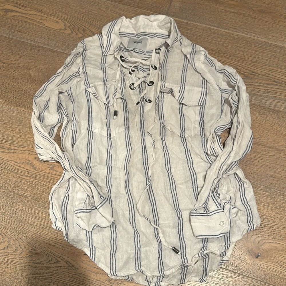 Rails striped sailor linen shirt